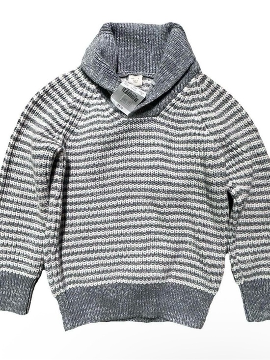 J. Crew Other - NWT J. Crew Cuts Toddler Boy Grey White Knit Collard Sweater Size 3T